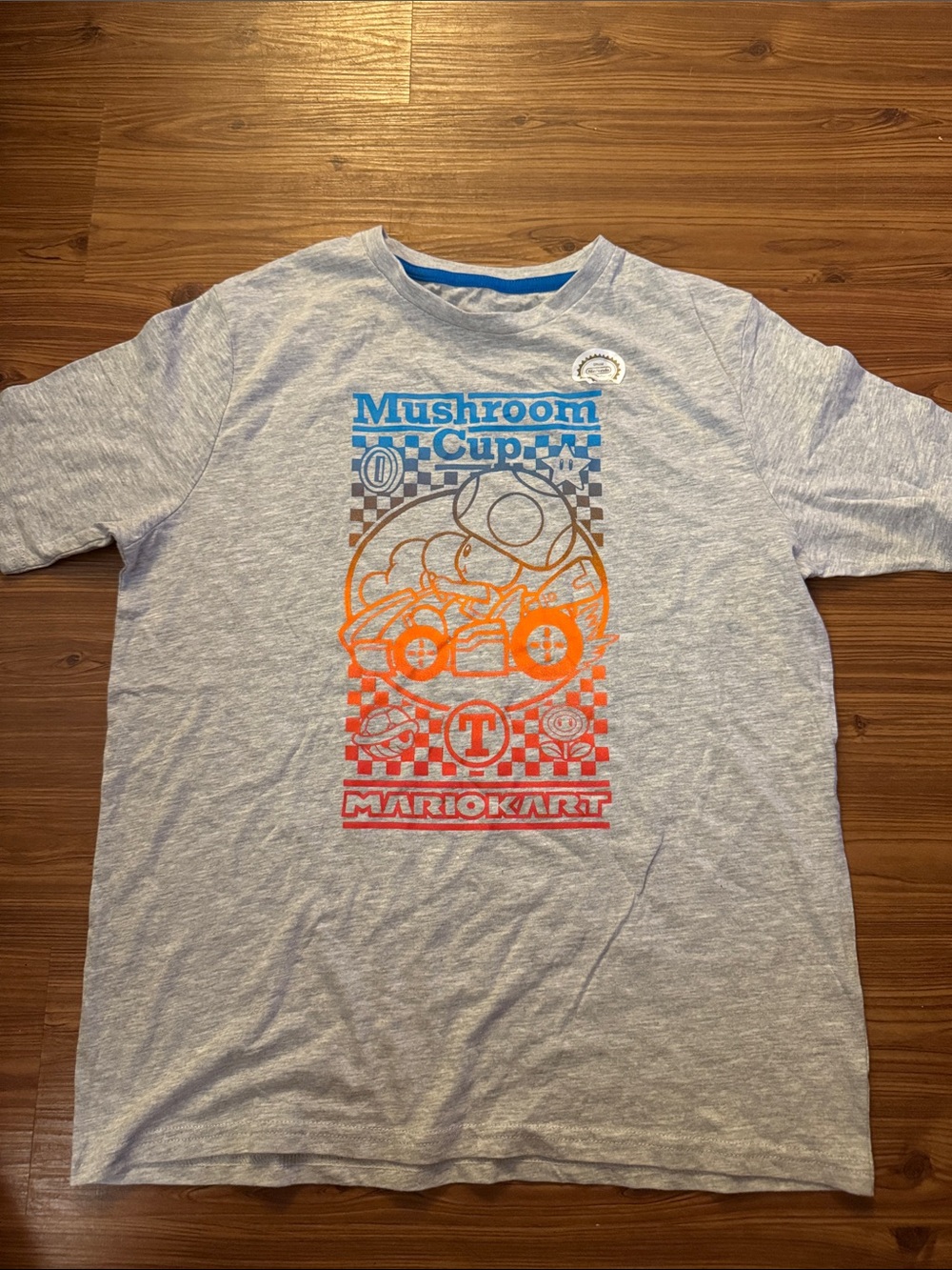 BRAND NEW boy youth super mario kart mushroom cup shirt size XL 14-16 (no tag)